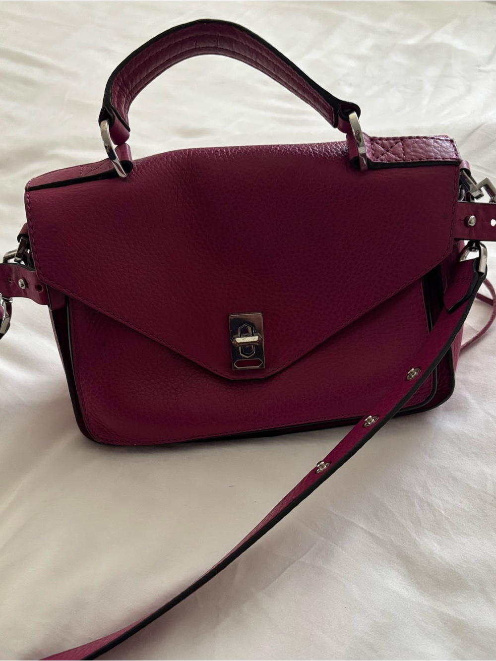 Rebecca Minkoff Berry Pebbled Leather Top-Handle Satchel